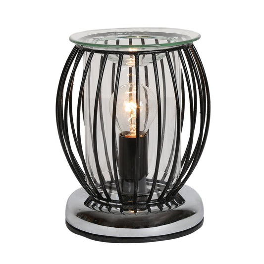 Black Industrial Framework Wax Burner