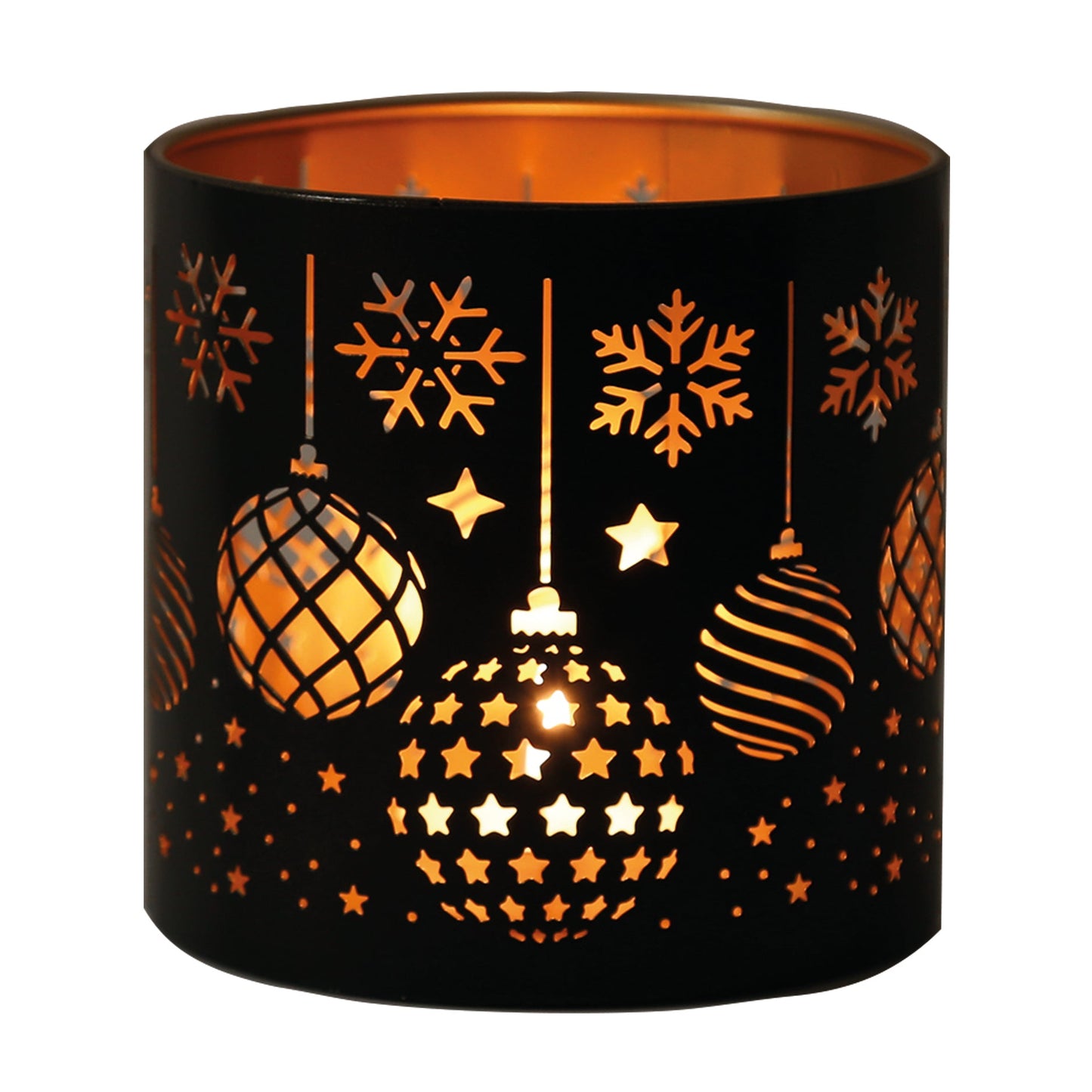 Black Silhouette Xmas Bauble Tea Light Wax Burner